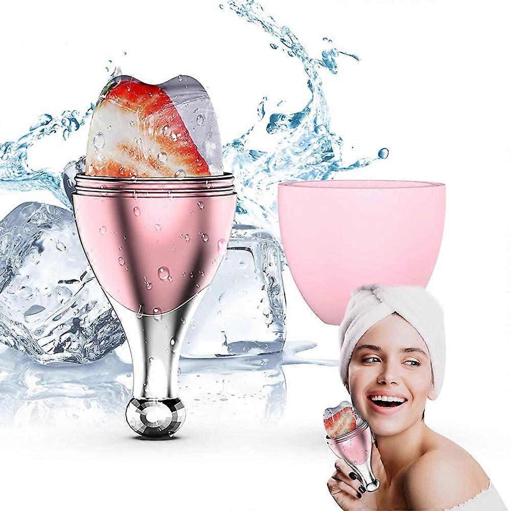 Ice Roller for Face &amp; Eye Puffiness Relief Reusable Beauty Ice Facial Roller with Face Spray Bottle Skin Care Gua Sha Massager