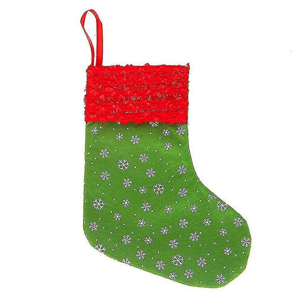 Mini Christmas Stockings With Snowflake Print, Charming Decor For Xmas Tree And Home