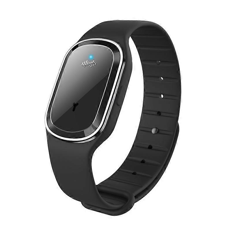 Black Mosquito Repellent Bracelet Electronic Mosquito Repellent Ultrasonic Insect Repellent Silicone Wristband Smart Outdoor Mosquito Repellent