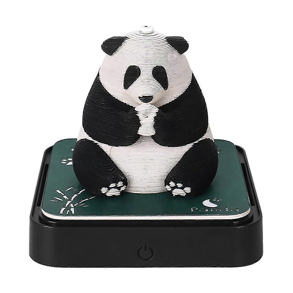 3d Art Calendar 2024, Time Piece Calendar Panda Memo Pad Rip Paper Carving Diy Sticky Note