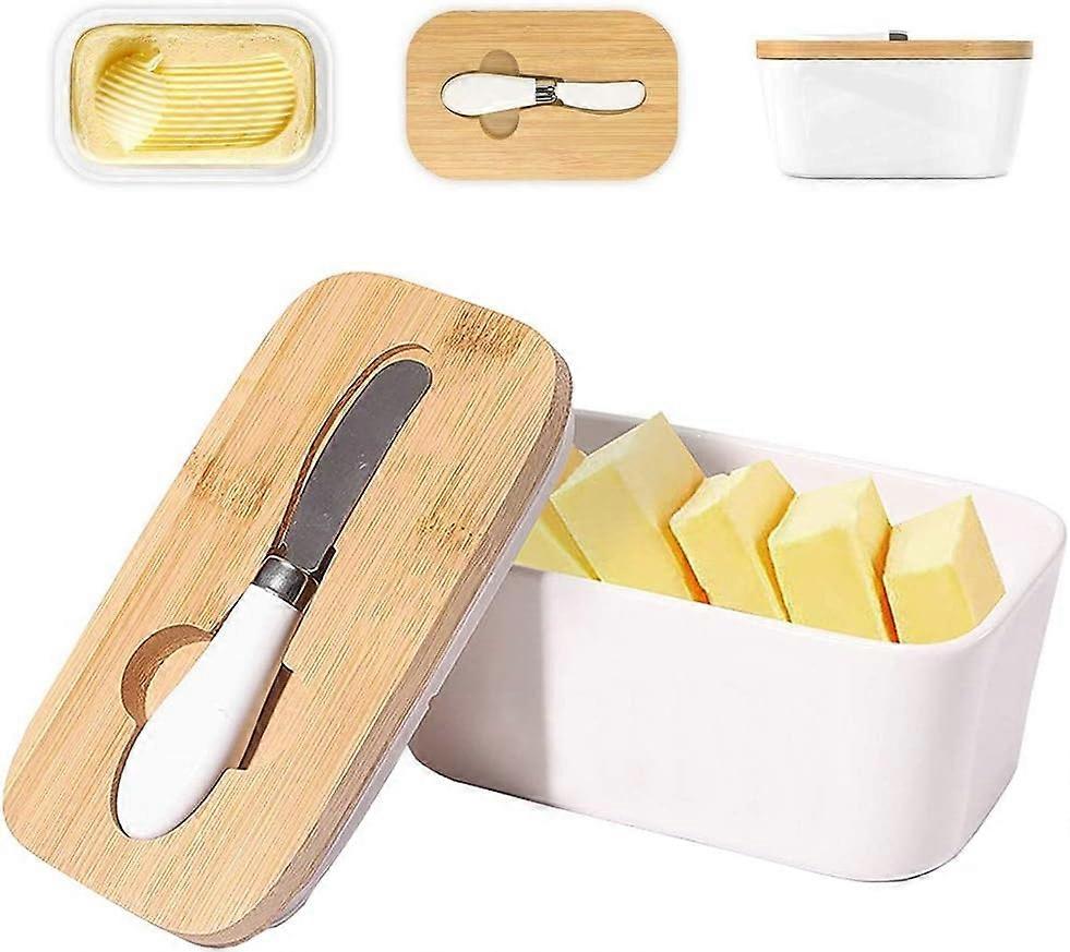 2025 New Ceramic butter dish with lid, porcelain butter dish with knife, porcelain butter dish, for butter