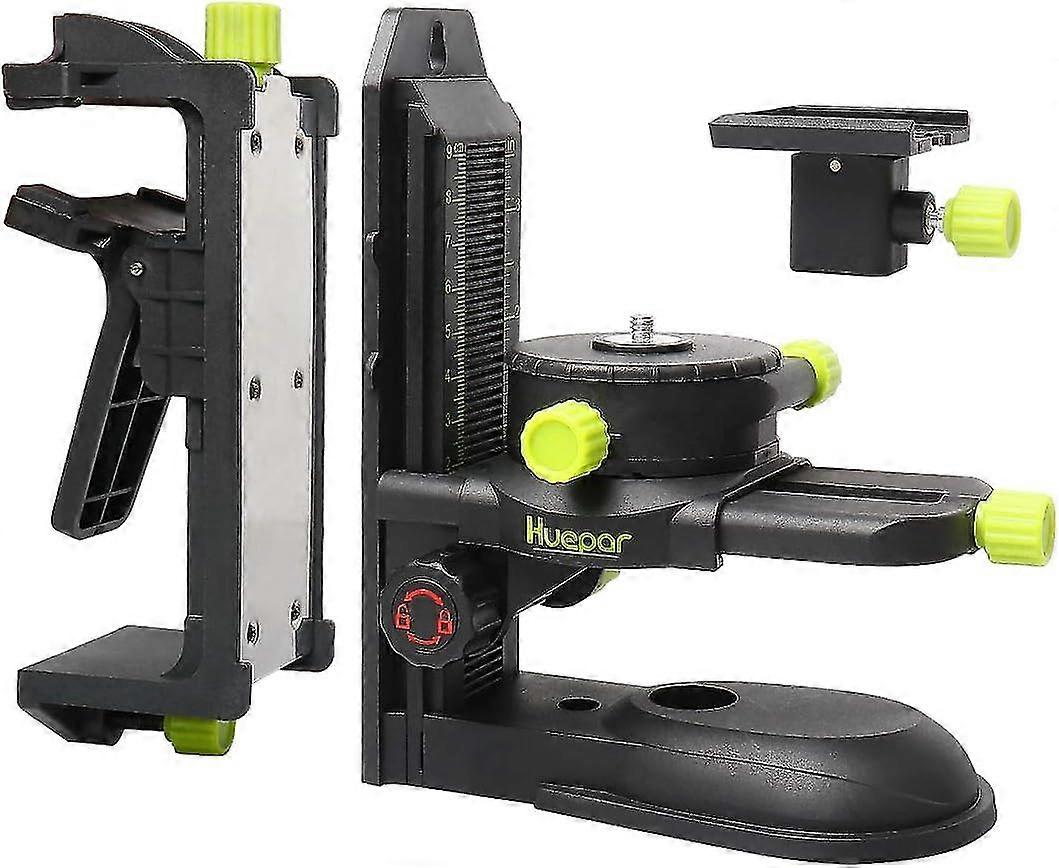 Laser Level Adapter, Multifunctional Magnetic Swivel Base with Adjustable Clip, 360 Laser Level Adapter with 1/4"-20 Male Thread, Micro-adjust Precise