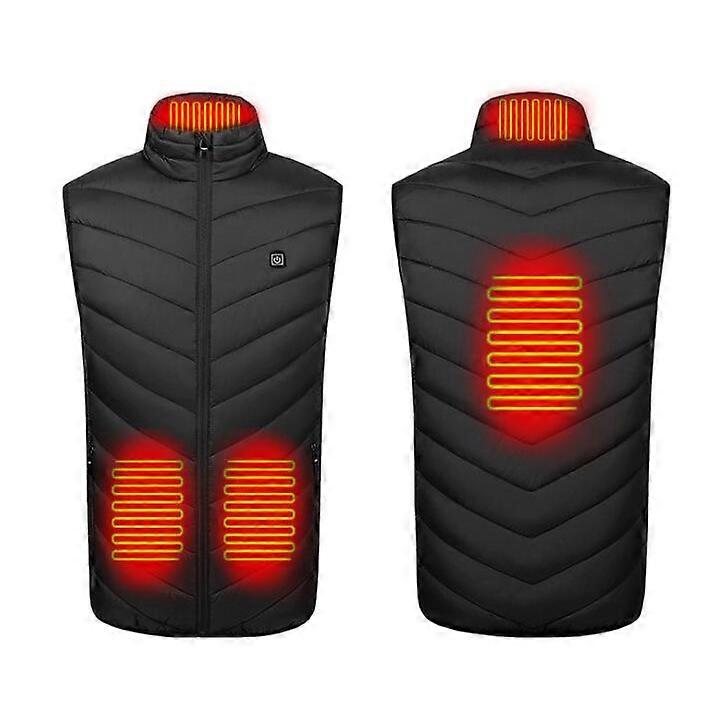Herren Leichte beheizte Weste 4 Heizzonen