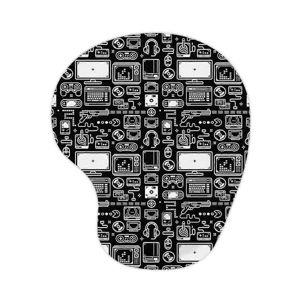 Mouse Pad With Wrist Rest Retro Gamer Video Game Consoles, Pc's, Controllers, Joysticks And Gamepads Support Ergonomic Anti-slip Comfort Mouse Pad Mat