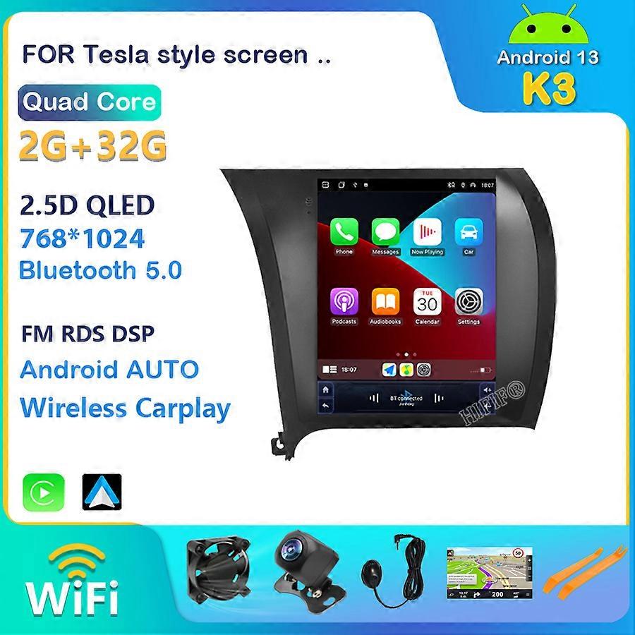 For Kia Cerato 3 2013 2014 2015 2017 For Tesla style screen Car Android Radio Multimedia Video Player Navigation GPS 2din 2 din