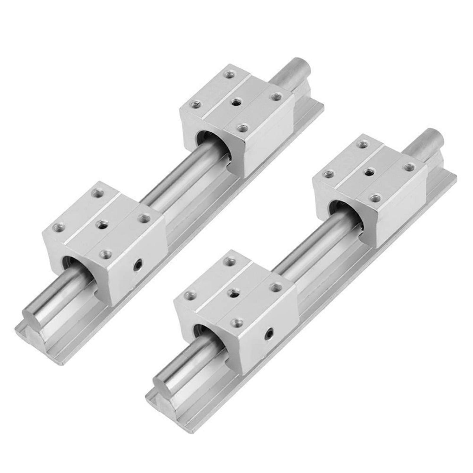 6Pcs/Set SBR12 Rail Slide High Precision Easy to Install Linear Actuators Professional Linear Rail Slide SBR12UU Slider Set for CNC Milling Machine JI