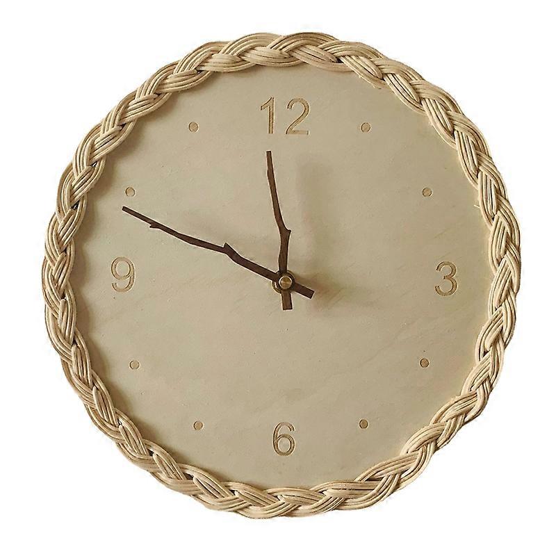 Wall Clock Braid Frame Silent Operated European Style Non-Ticking Battery Operated Clock for Hallway JIKAIX