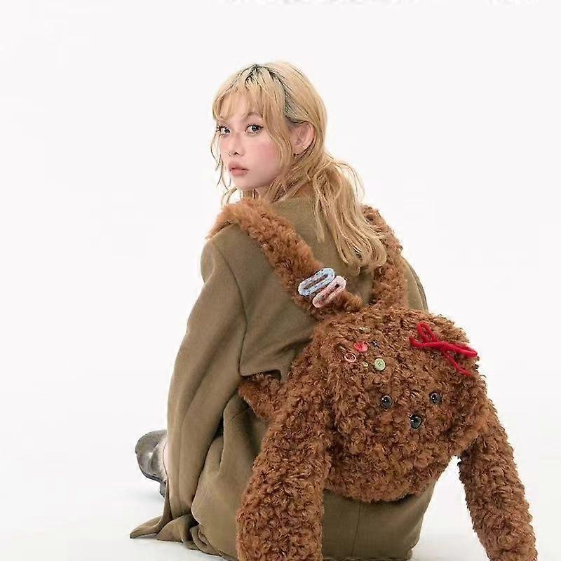 Cute Plush Teddy Puppy Large Capacity Backpack