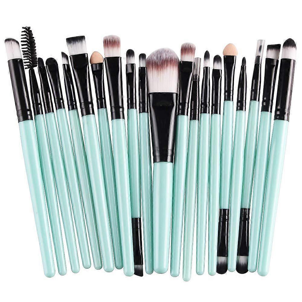 20 pcs Makeup Brush Set tools Make-up Toiletry Kit Wool Make Up Brush Set (Black Blue)