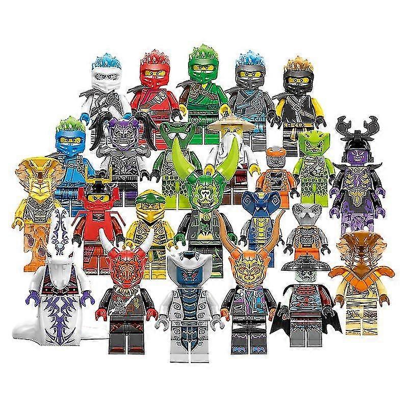 Set Of 24 Pcs Ninjago Mini Figures Kai Jay Sensei Wu Master Building Blocks Toys