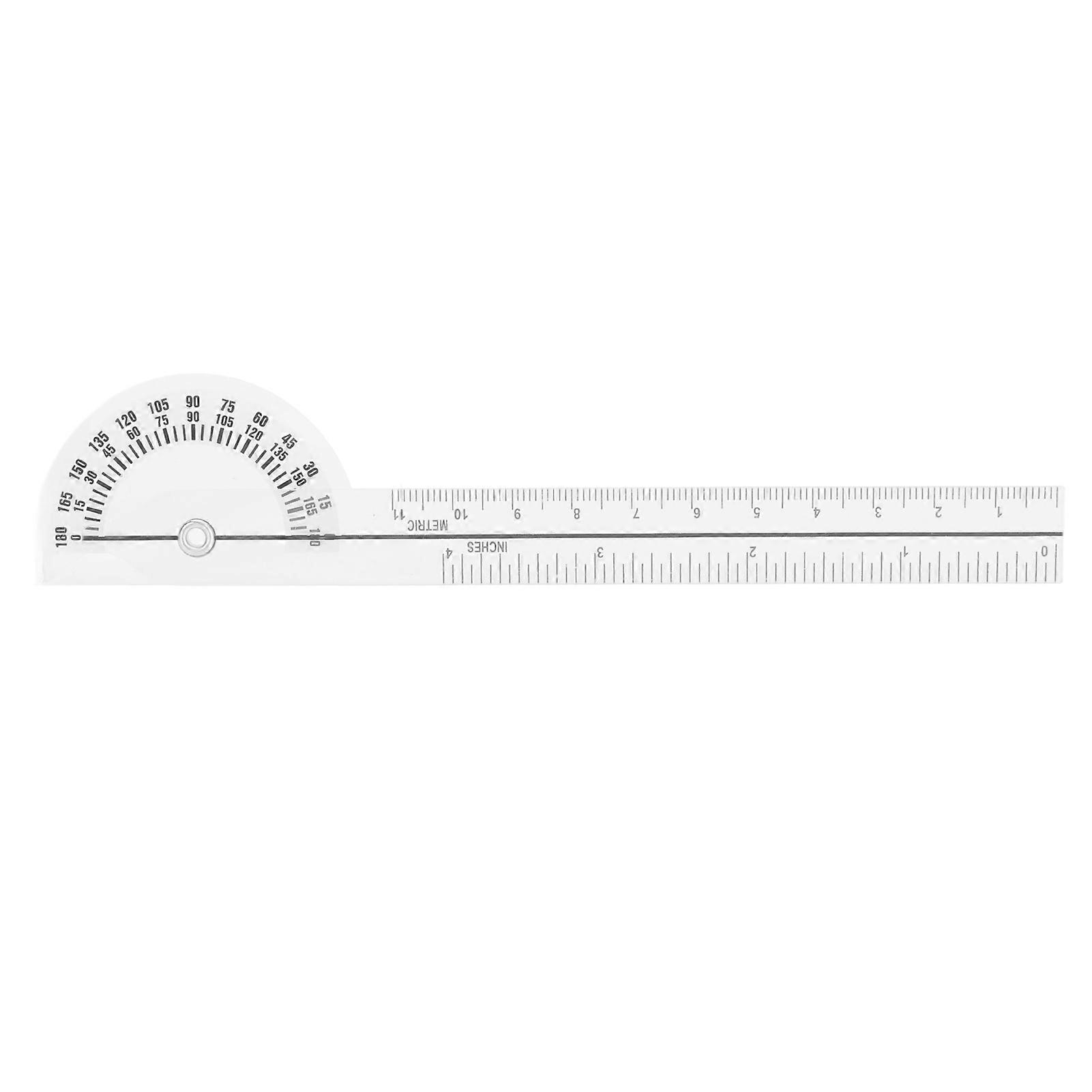 Goniometer Joint Range Motion Protractor 180 Degree Transparent Clear Mark Finger Measuring Physical Therapy Ruler