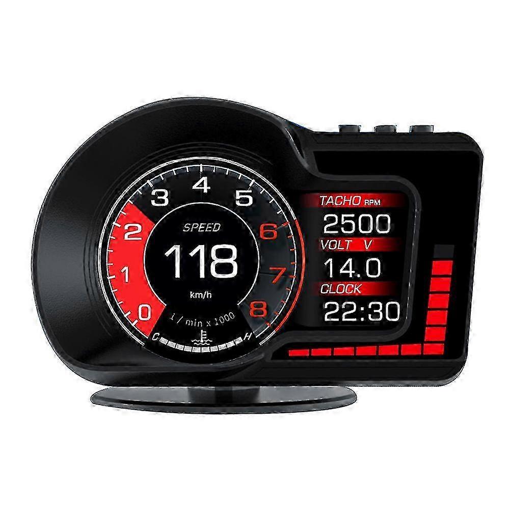 F15 Car Hud Heads Up Flat Screen Display Car Obd Lcd Inspection Dashboard Speedometer Display - JA