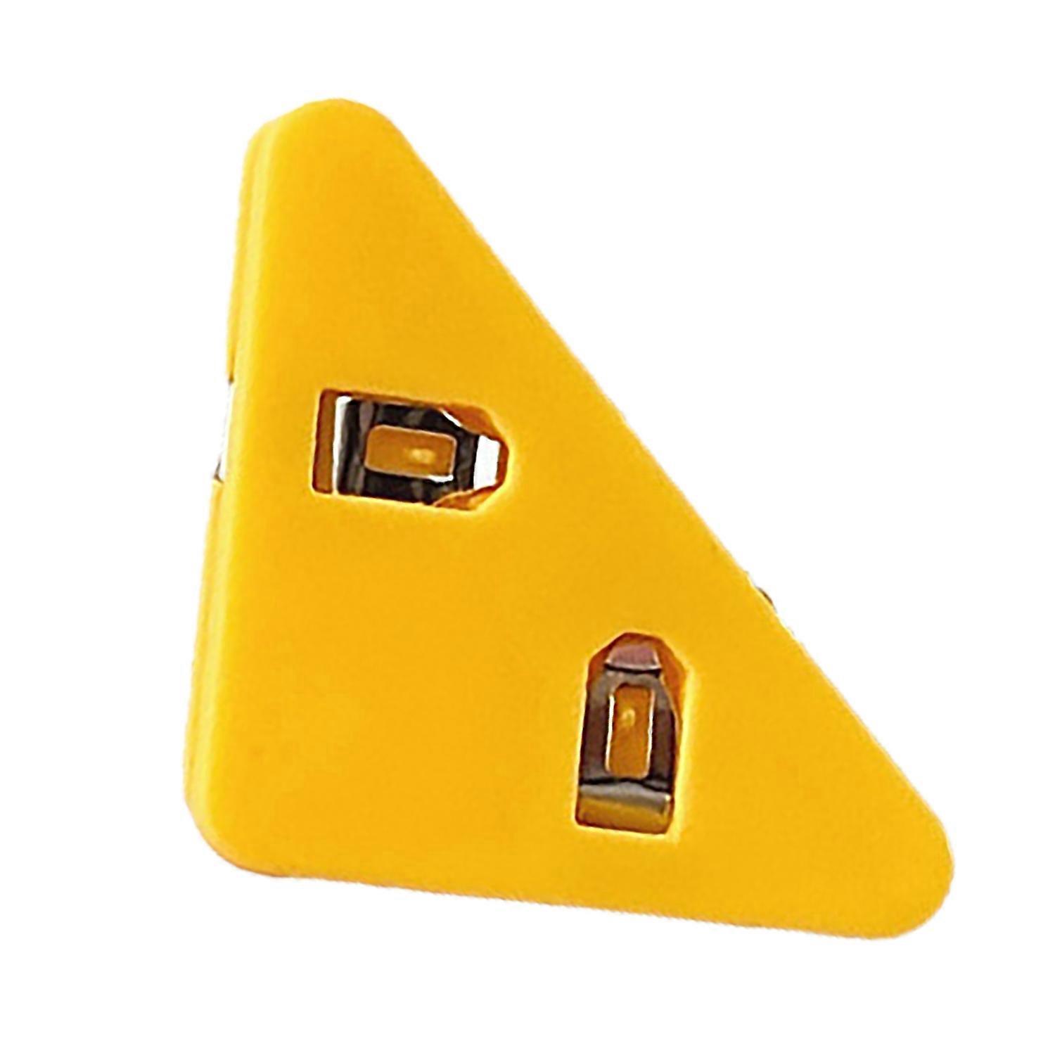 Corner Paper Clip Triangular Cute Adjustable Book Page Clamp Bookmark for Documents Bills Yellow 