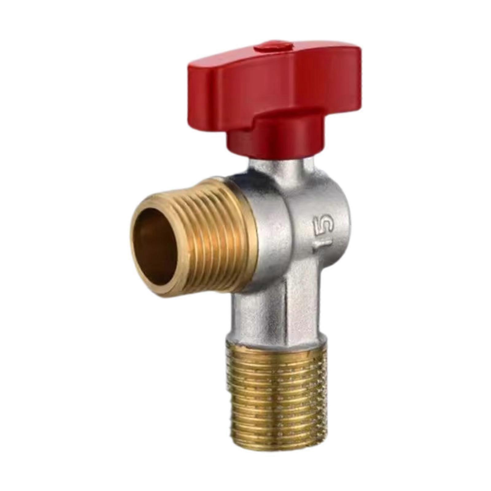 Angle Stop Valve Faucet Valve G1/2'' Flow Control Valve 1/4 Turn Shut Off Valve