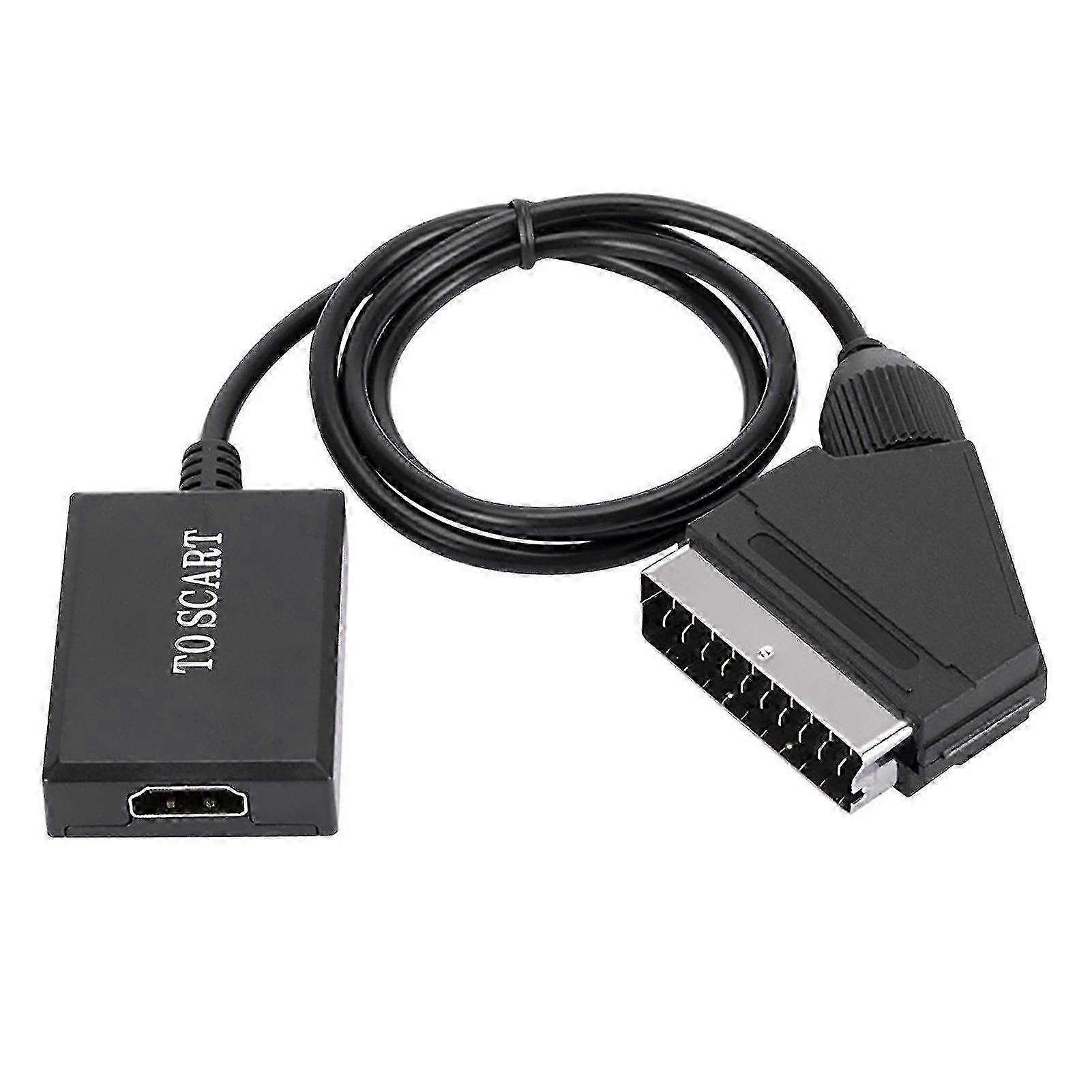 محول فيديو عالي الوضوح من Scart إلى HDMI: التوصيل والتشغيل ، 1080 بكسل ، أداء مستقر