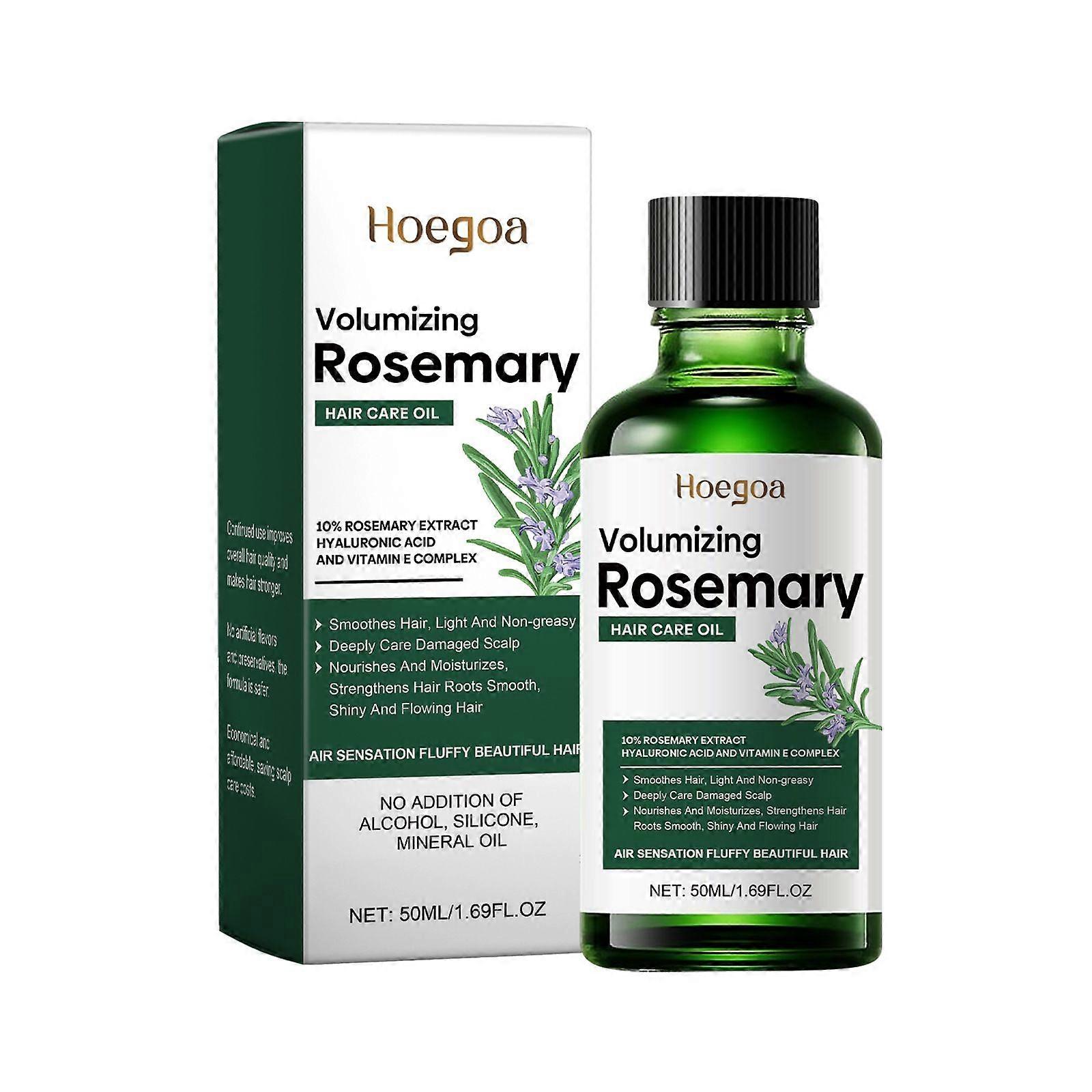 L’huile de soin capillaire au romarin Hoegoa hydrate, hydrate, nourrit et adoucit les cheveux