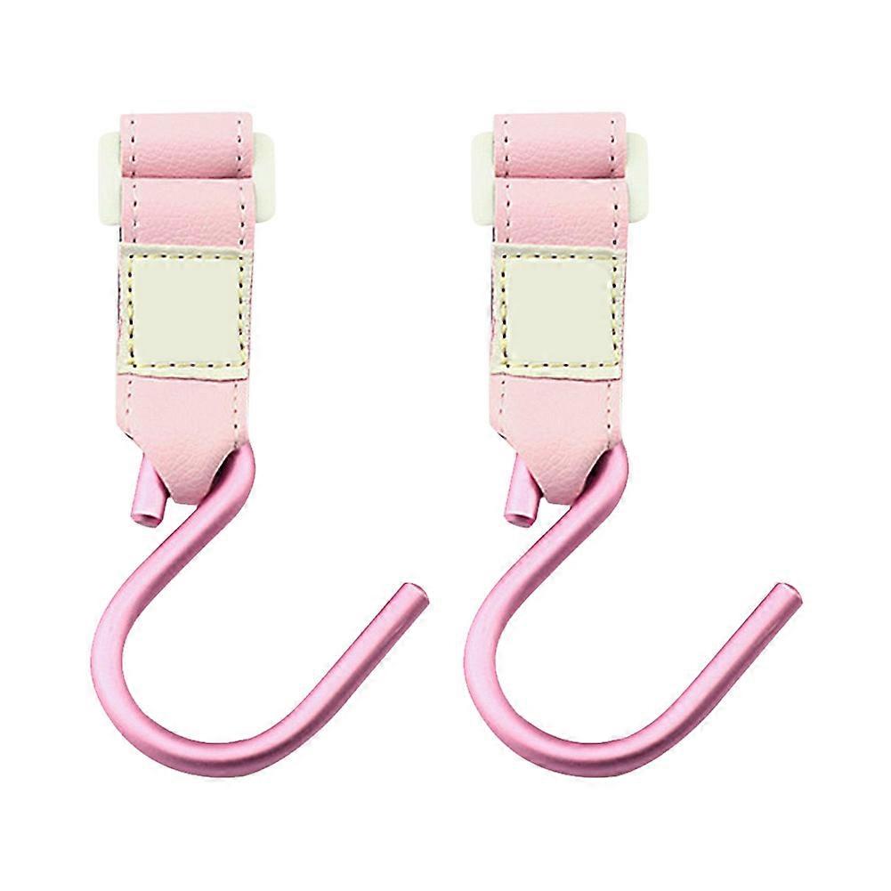 Universal Multi Purpose Stroller Hook Baby Stroller Hanger Accessory(Pink Strap+Pink Hook)