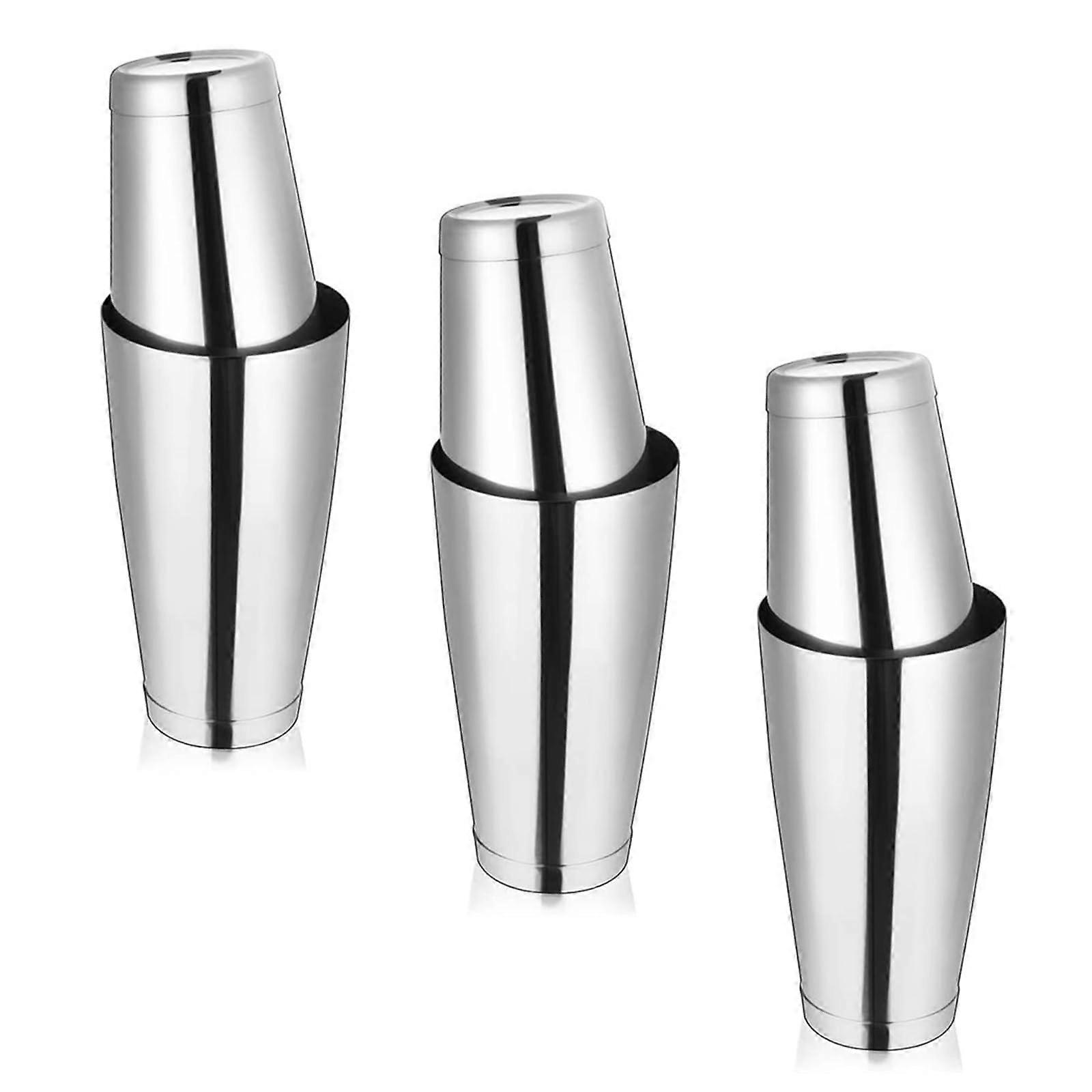 6-Piece Professional Cocktail Shaker Set - 18oz & 28oz Stainless Steel Mixers for Bartending and Home Mixology