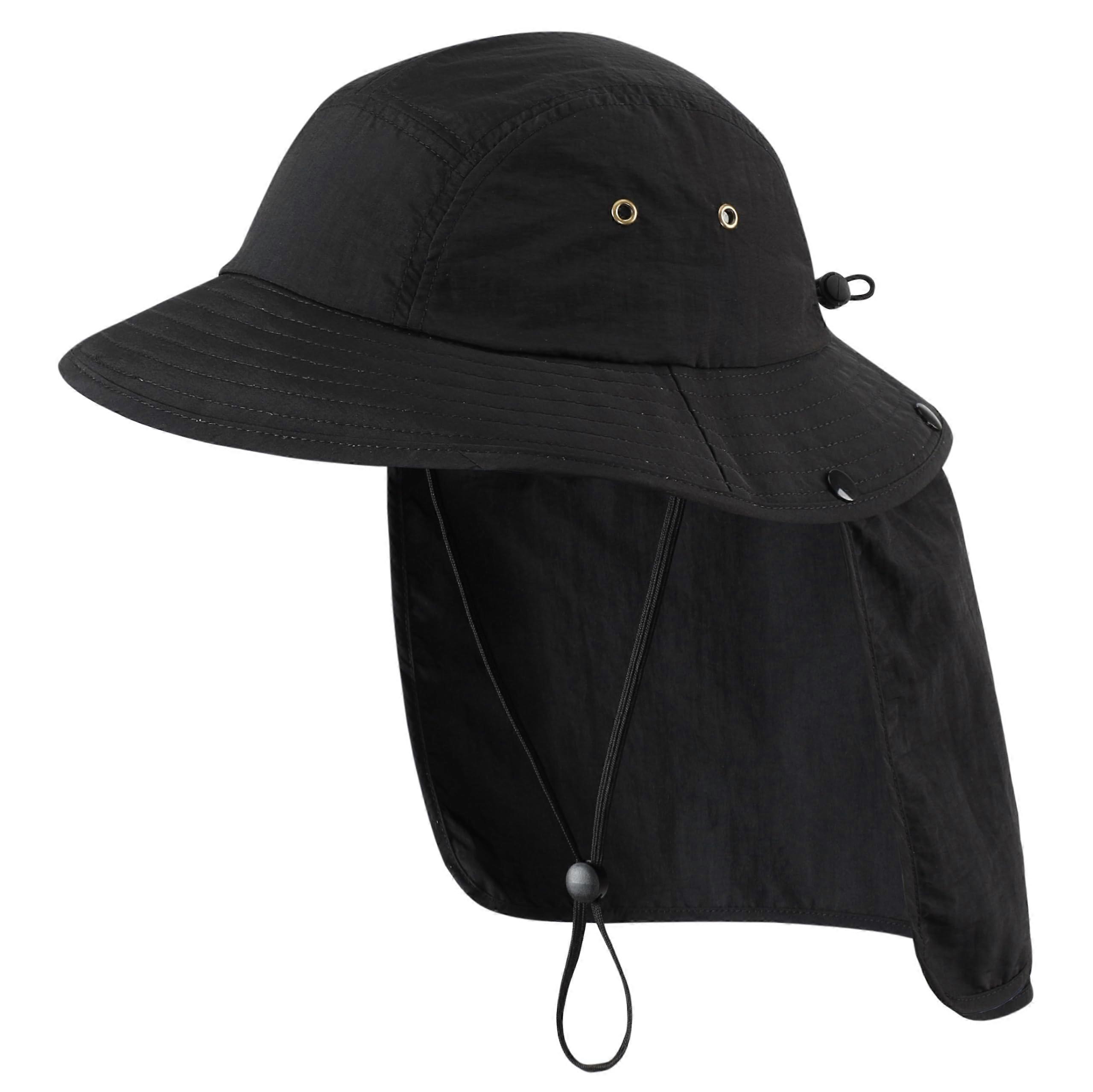 Sun Hat with Detachable Neck Flap and Wide Brim UPF50 for Sun Protection in Hiking and Gardening Activities