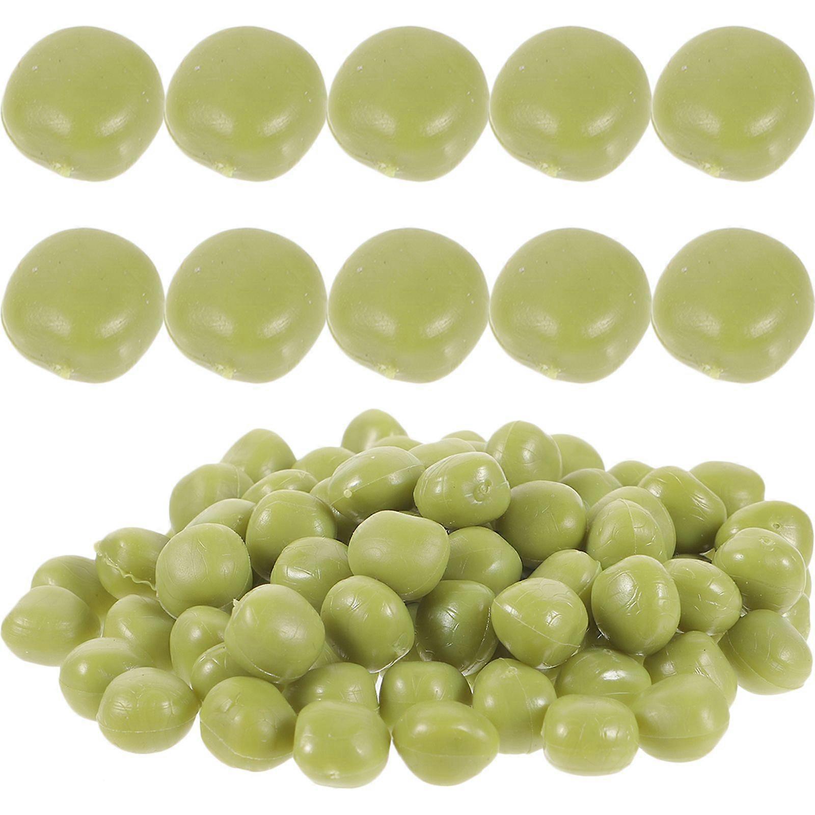 100pcs Artificial Bean Model Fake Vegetable Simulation Realistic Bean Food Prop Shop Display Prop