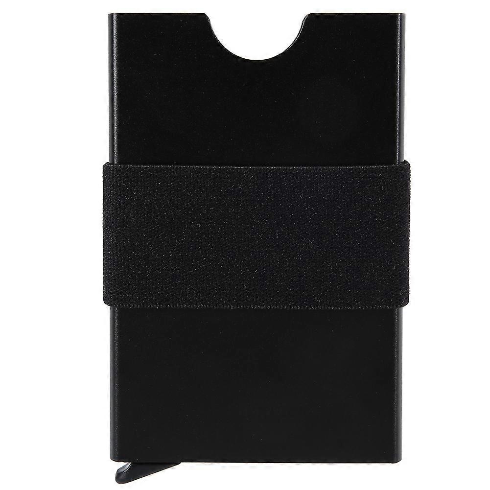 Aluminum Alloy RFID Card Holder Credit Card Box Storage Box with Elastic Band