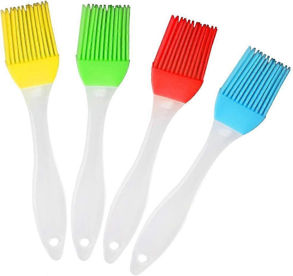 Silicone Pastry Brush, Ergonomic Handle With Temperature Resistant Bristles, Ideal For Cooking, Baking, And Barbecue, Easy To Clean, Set Of 4