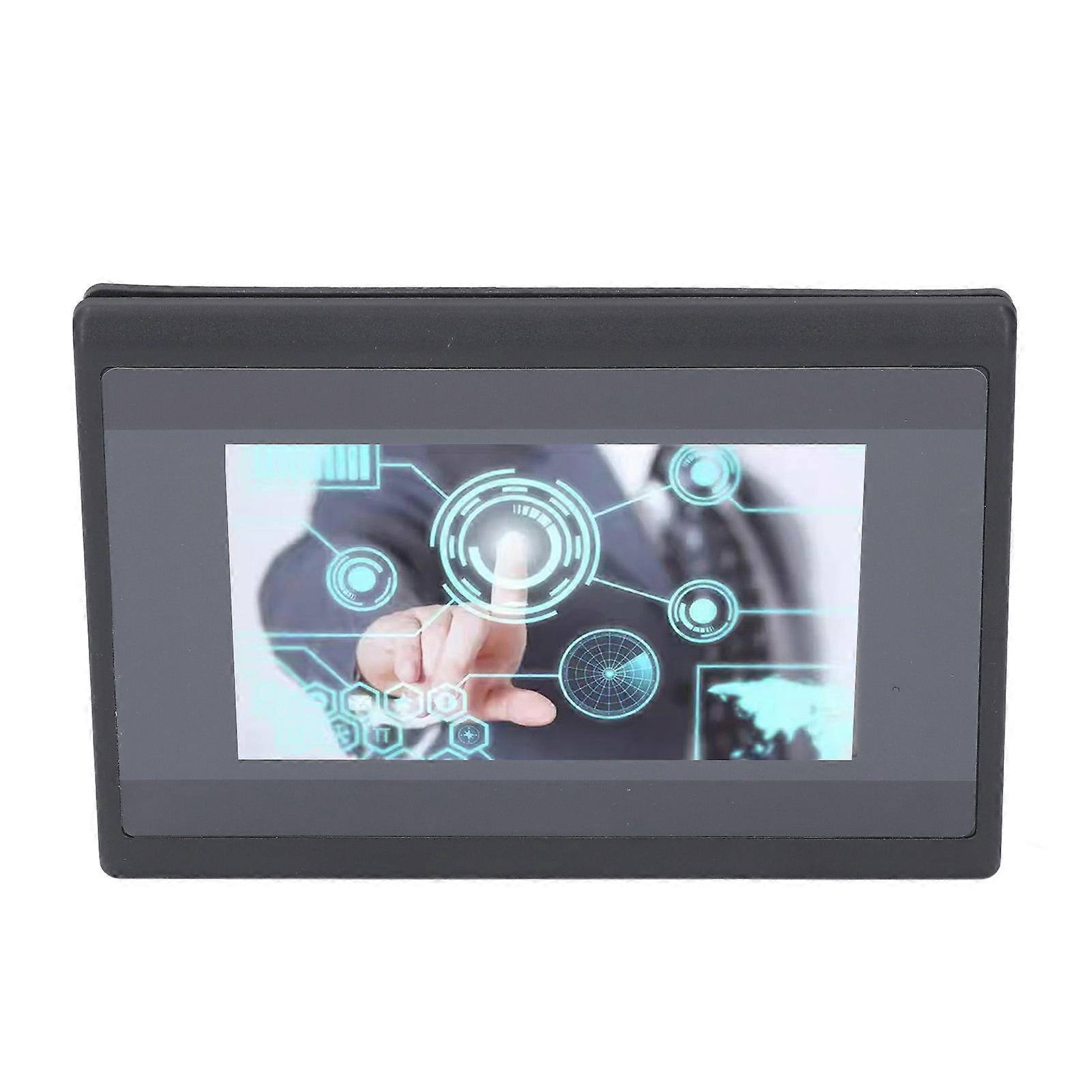 HMI PLC Touch Screen with 2 Way K Type Thermocouple Relay Output DC24V 12 in 10 Out 4.3 Inch LCD Screen for FX3U Series 