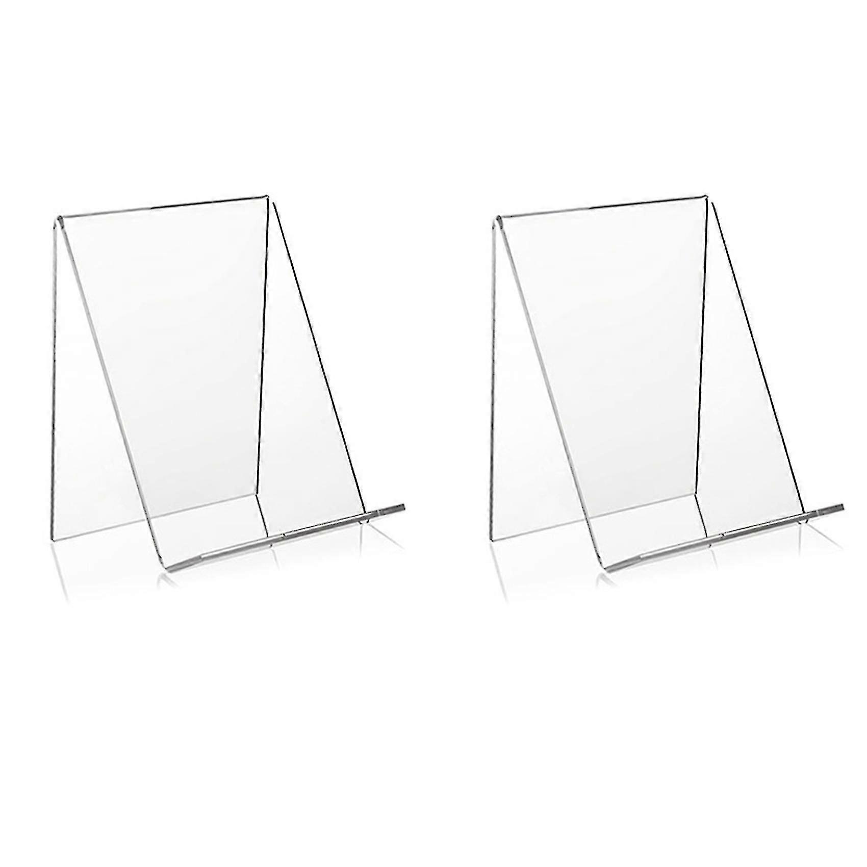 10x Acrylic Book Stand With Ledge,transparent Acrylic Display Easel, Clear Tablet Holder For Books
