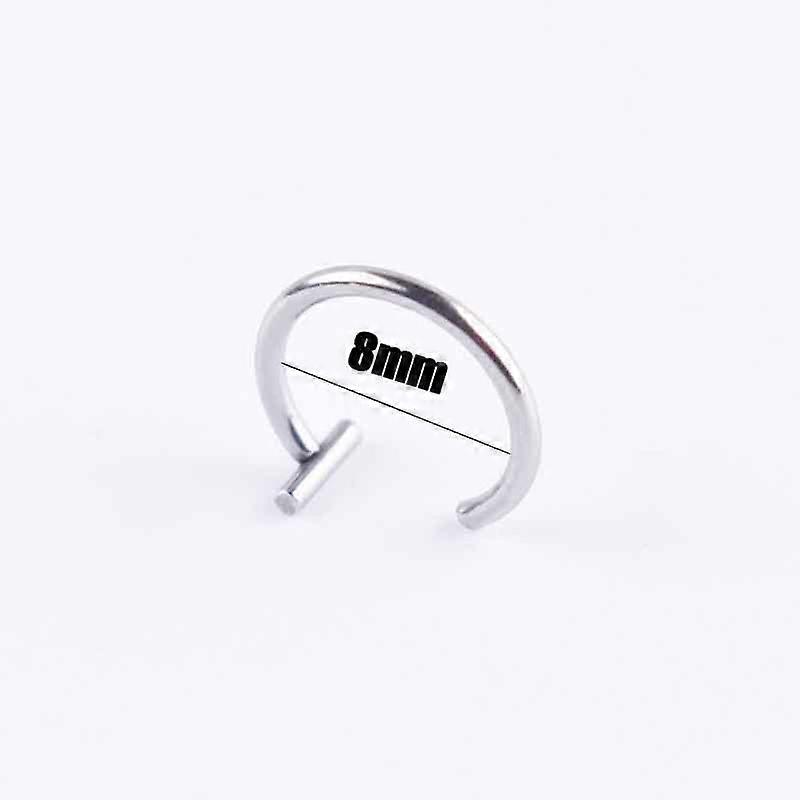 Titán acél ajakgyűrű, hamis orrgyűrű, szájpiercing, hamis testpiercing klip