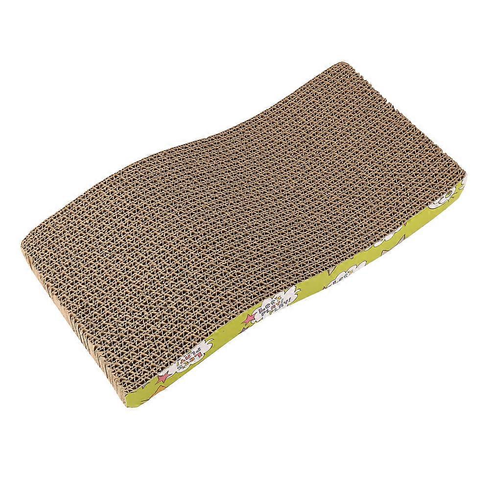 S Shape Cat Scratching Board Pad Mat for Cats, Durable Cardboard Scratcher, Fun Toy for Paws Grinding and Claw Care