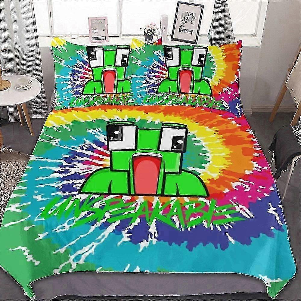 v852 Lençóis de Cama Unspeable Menina Conjunto de Capa de Edredom, Macio Confortável Conjunto de Capa de Edredom Se, 3 Peças Ultra Macio Amigo da Pele Conjunto de Capa de Edredom (1 Capa de Edredom e
