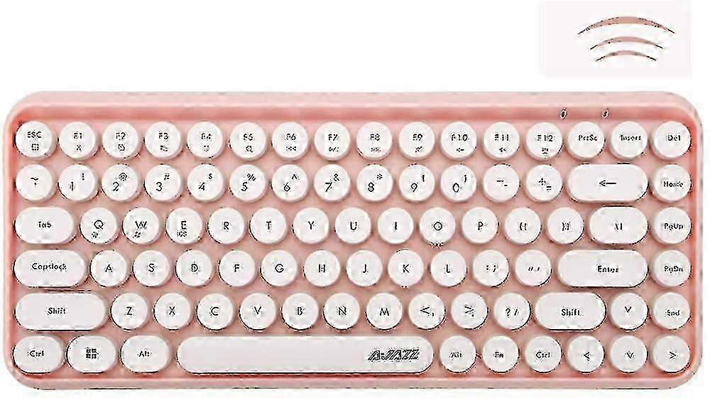 Wireless Bluetooth Keyboard, Mini Portable 84-key Typewriter Retro f54