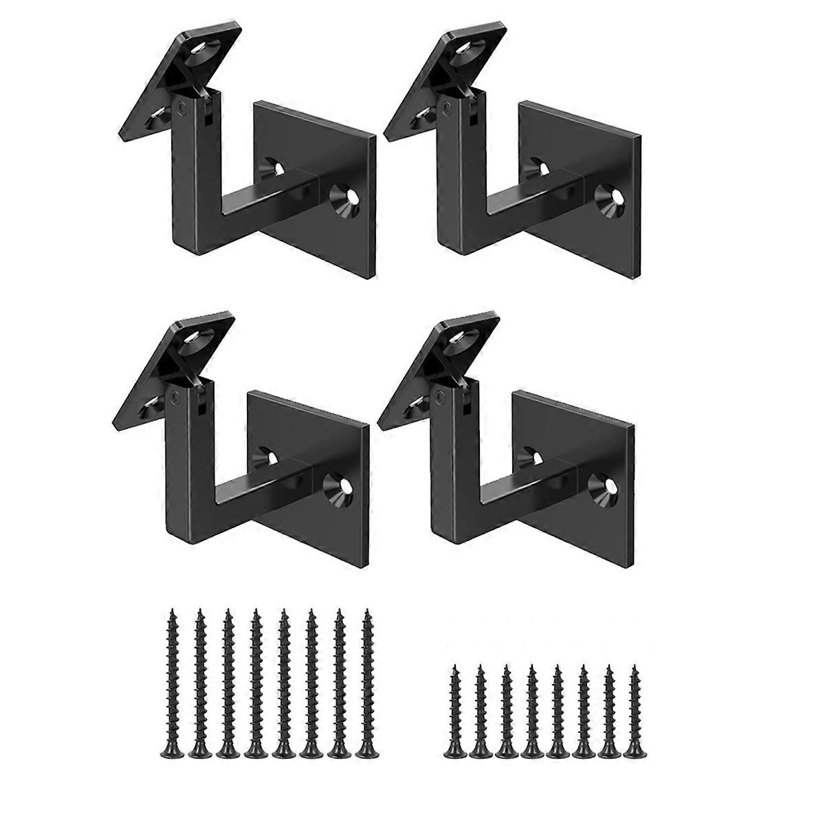 Paquet de 4 supports de main courante réglables, supports de rampe d’escalier