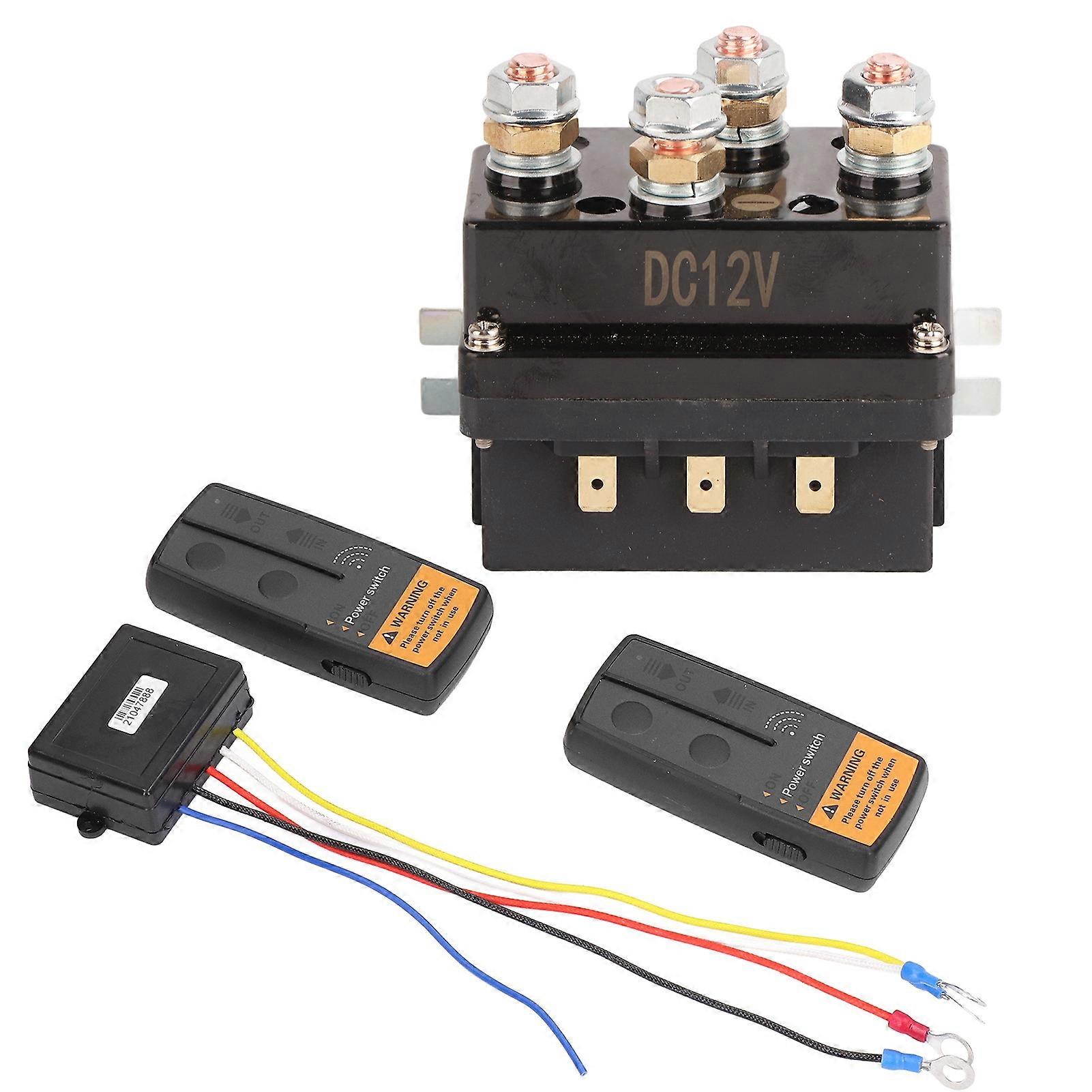 DC500A 12V Wireless Winch Remote Control Kit Winch Sole Relay for 8000lbs‑12000lbs ATV UTV