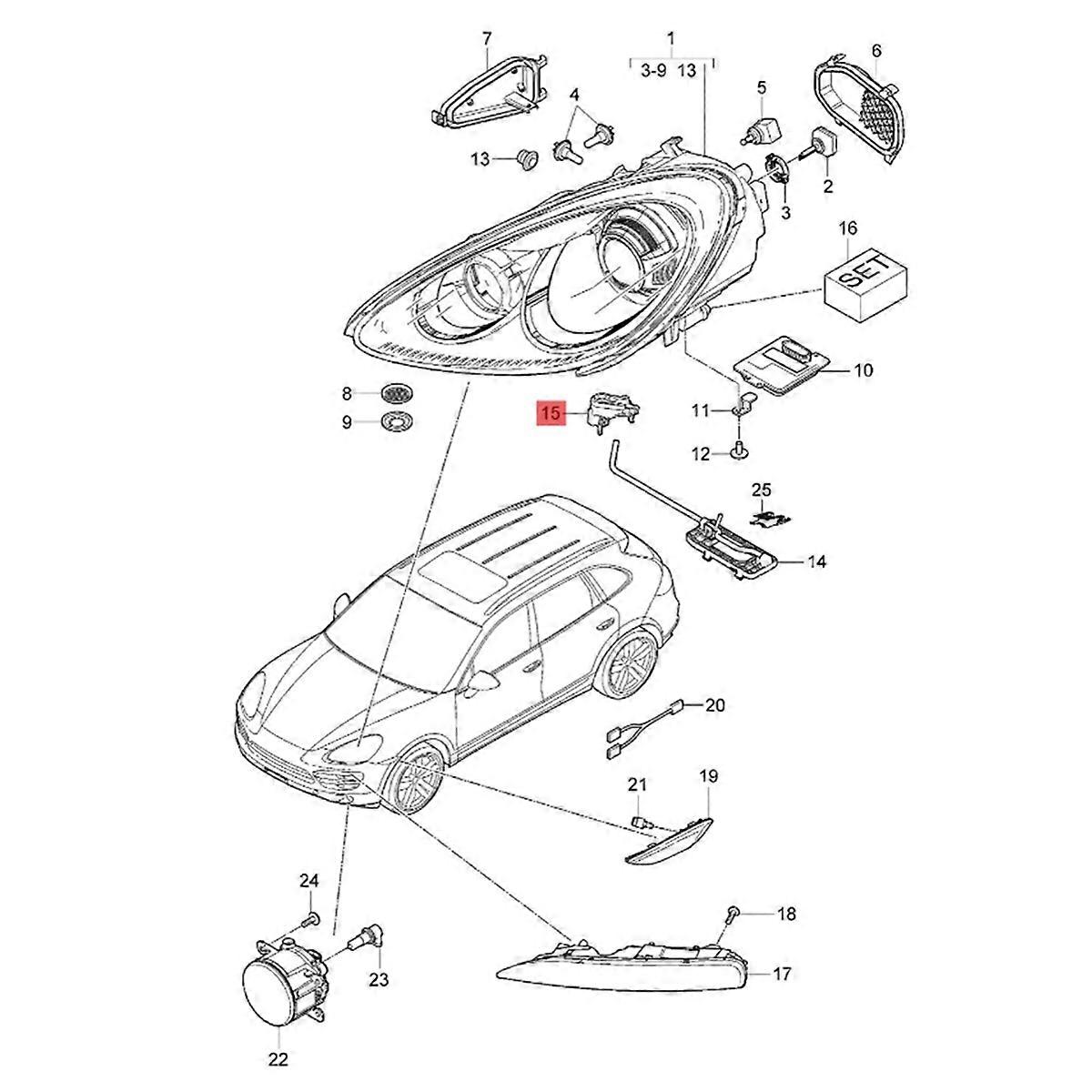 2Pcs Front Headlight Bracket 95863119400 for 92A