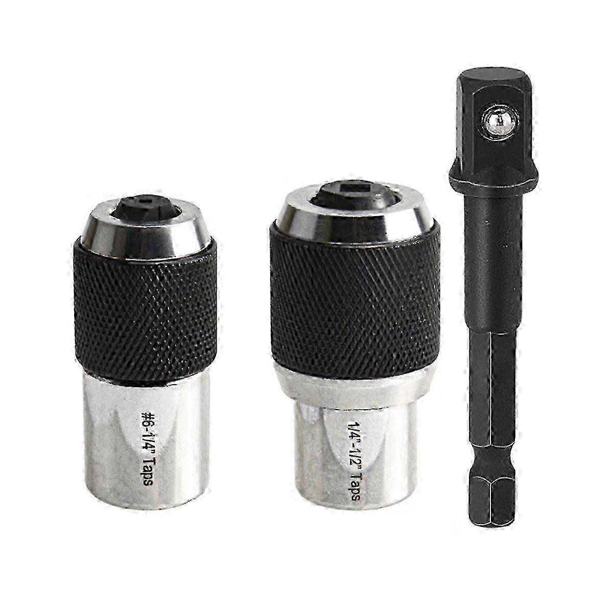 3PCS Tap Extractor Tool with Adjustable Jaws, Tap Sockets with 3/8inch Socket Adapter for Taps & Reamers