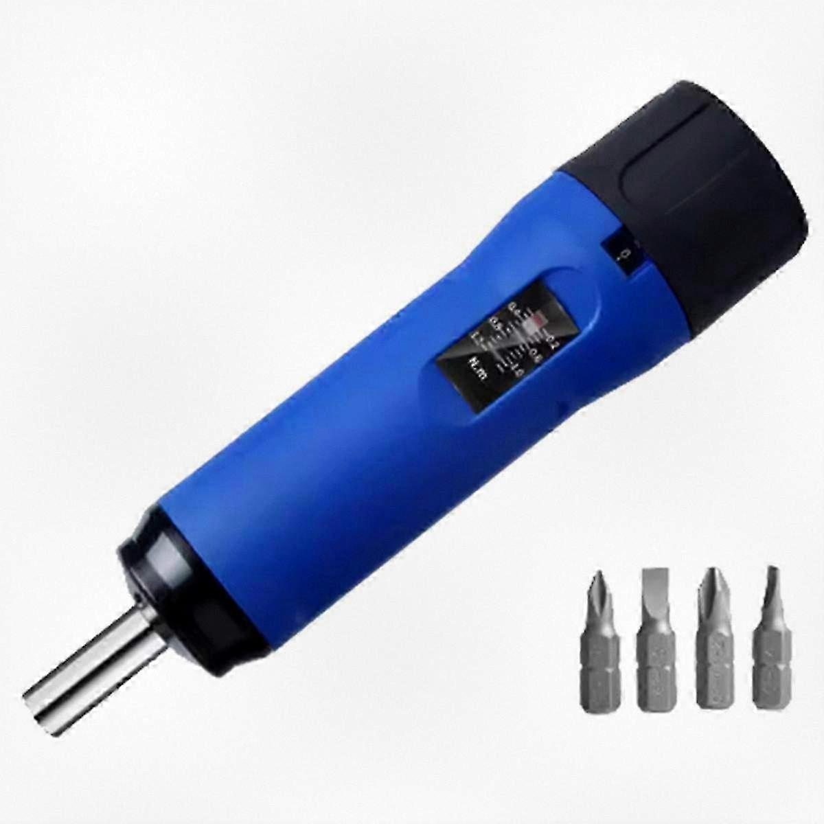 Adjustable Torque Screwdriver with Digital Display, 1/4 Inch Drive, Includes 4 Bits and Storage Case (0.1-0.6 Nm Range)