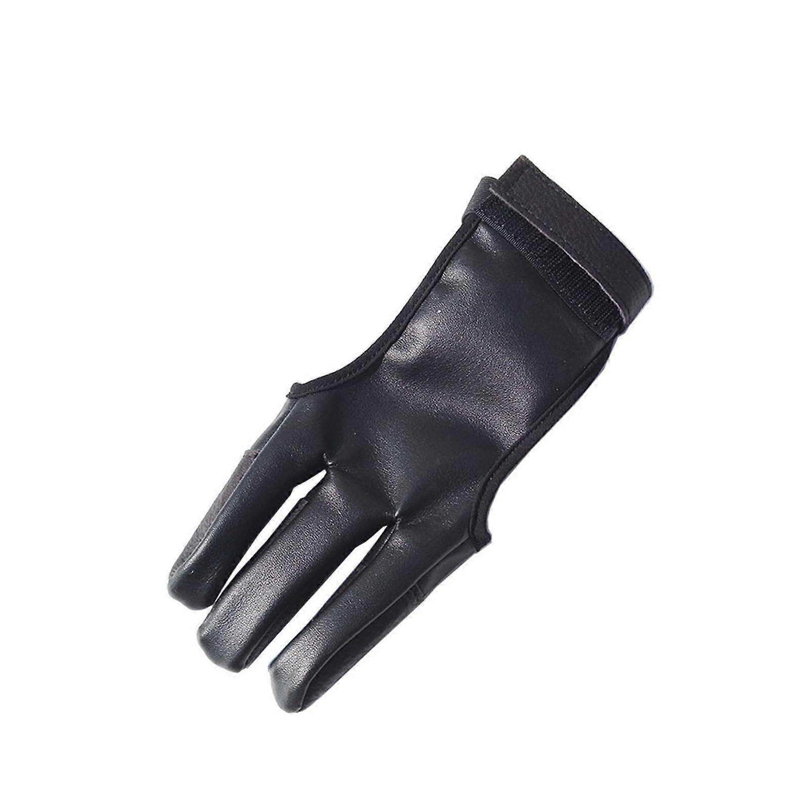 Archery Shooting Three Finger Glove - Durable Protective Gear for Adult Archers, Comfortable Fit, Adjustable Size, Lightweight Material