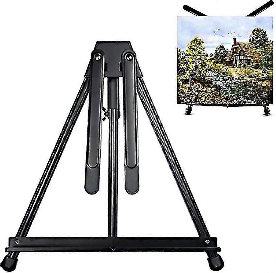 Aluminum table easel with rubber feet Black50*38cm