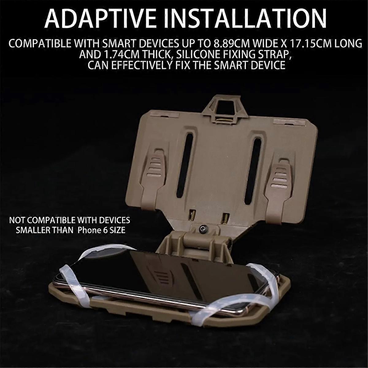 Phone Plate Molle Carrier Outdoor Navigation Board, Quick Access Foldable Holder Vest Chest Mount