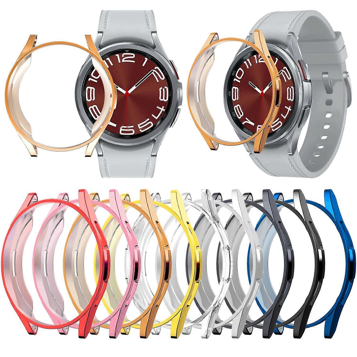 Compatible with Samsung Galaxy Watch 6 Classic 43mm Case and Soft Touch T Screen Protector, Durable and Lightweight Design