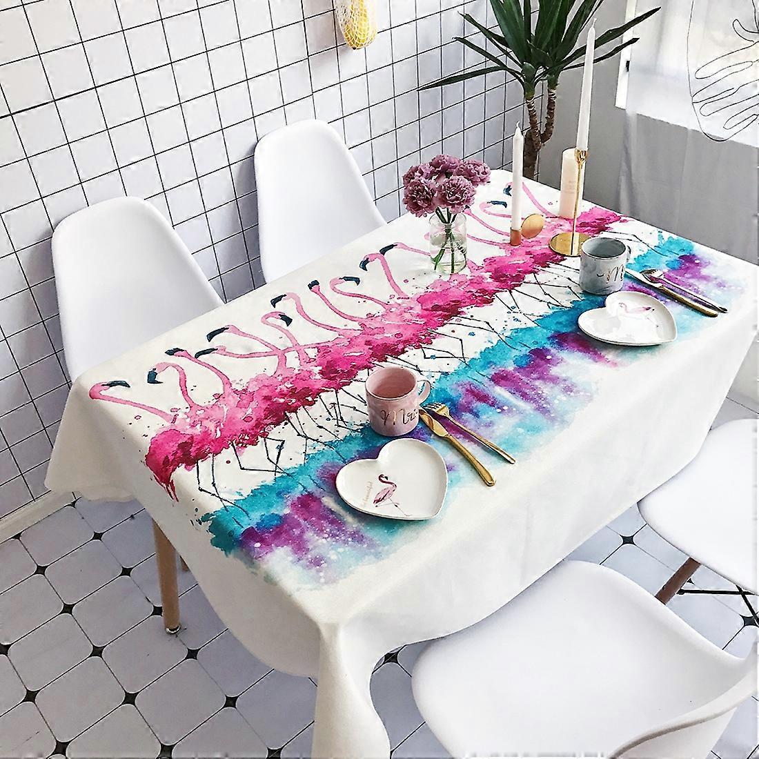 Ballet Pattern Waterproof Anti-scalding Cotton and Linen Table Cloth, Size: 140 x 140cm