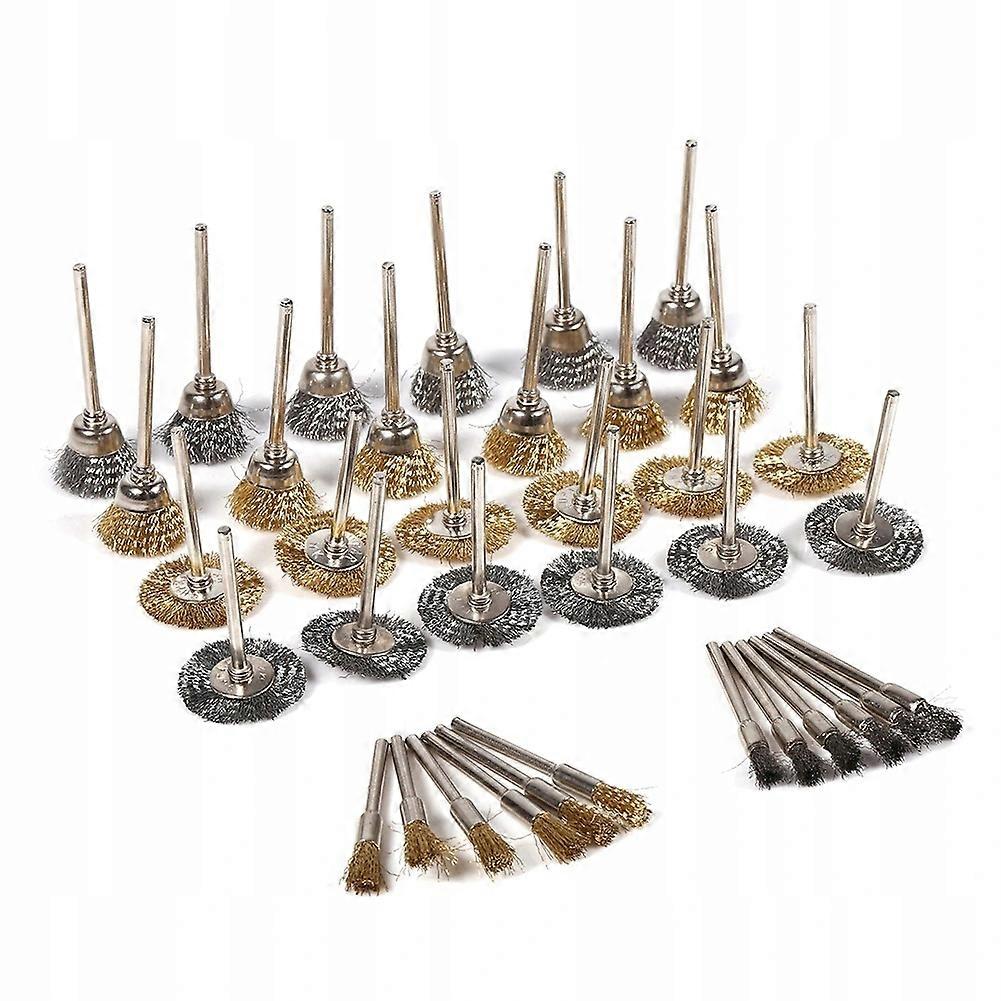 36 Pcs Wire Brush Set For Drilling Machine
