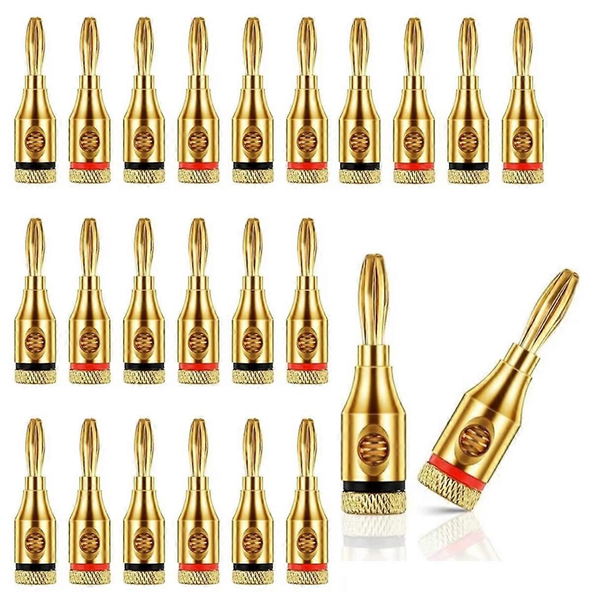 24pcs 4mm Musical Cable Wire Banana Plug Audio Speaker Connector
