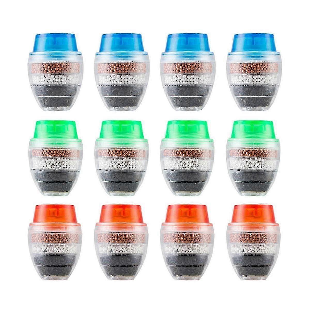 12PCS 5 Strati Filtro Dell'acqua Per La Casa Depuratore Di Acqua Filtro A Carbone Attivo Filtrazione Acqua Rubinetto Mini Filtro Rubinetto