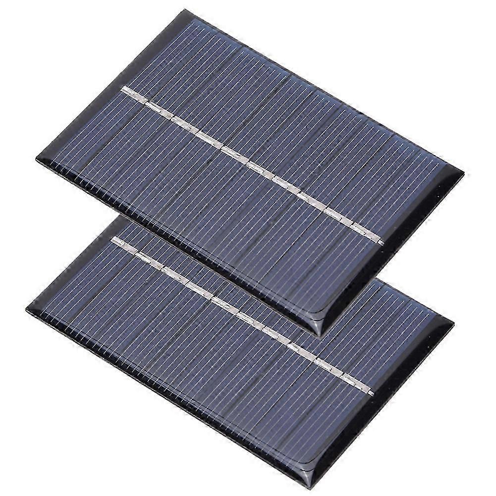 2Pcs 0.6W 5V Polysilicon Solar Panel Charging Power Board Charger for Small Power Appliances 80x55mm
