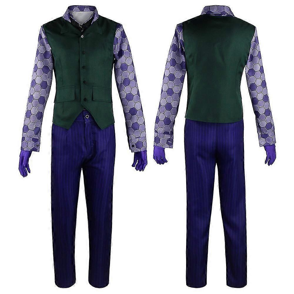 The Dark Knight Joker Cosplay Costume Outfits Coat Shirt Vest