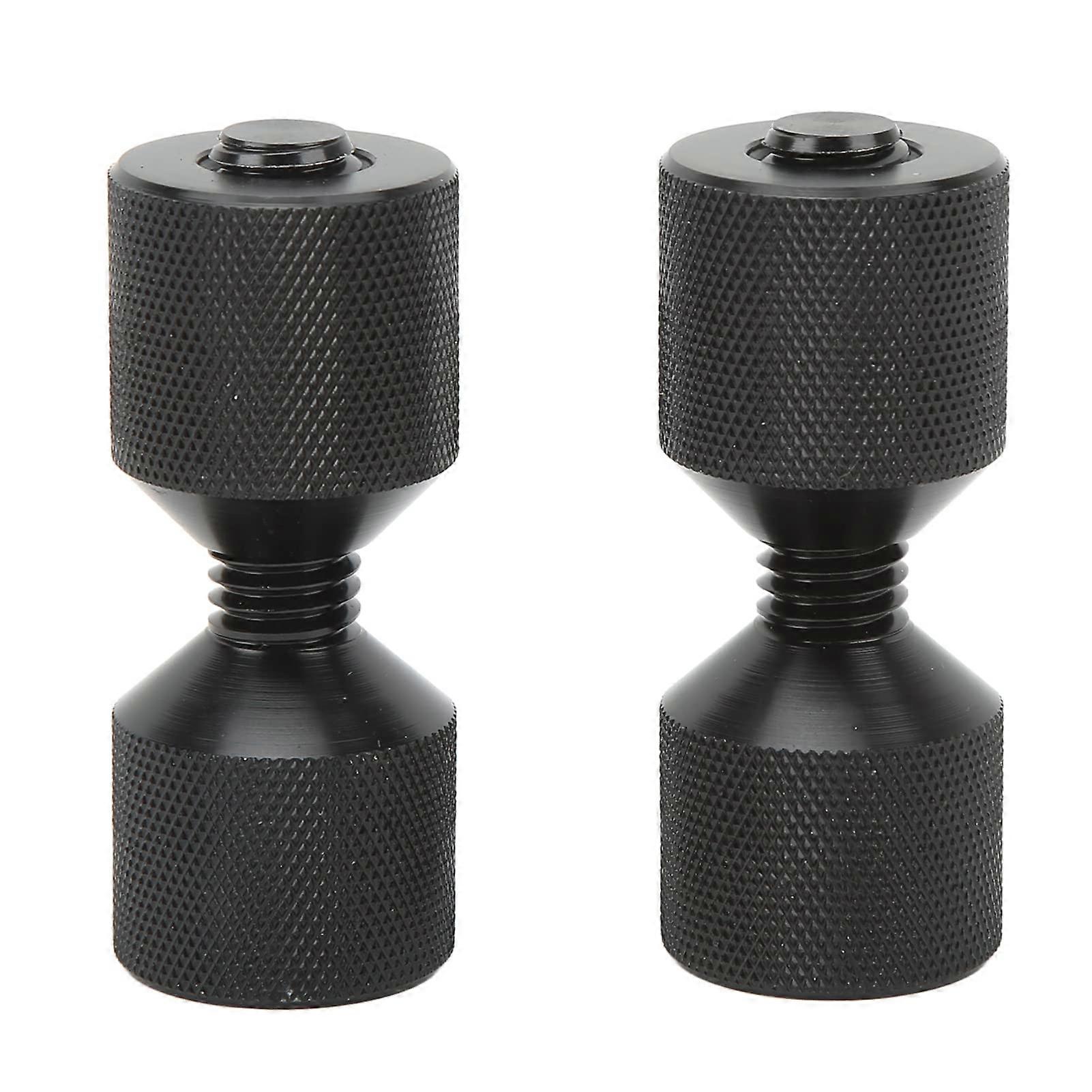 Two Hole P Set, Aluminium 2 Hole Pipe Flange with Aligners Anodized Black for Car Ship Large Machinery