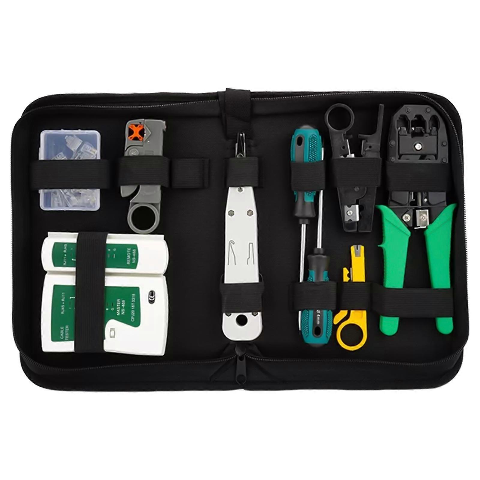 Wire Crimper Tool with Wiring Pliers Kits with Straight/Cross Screwdrivers and