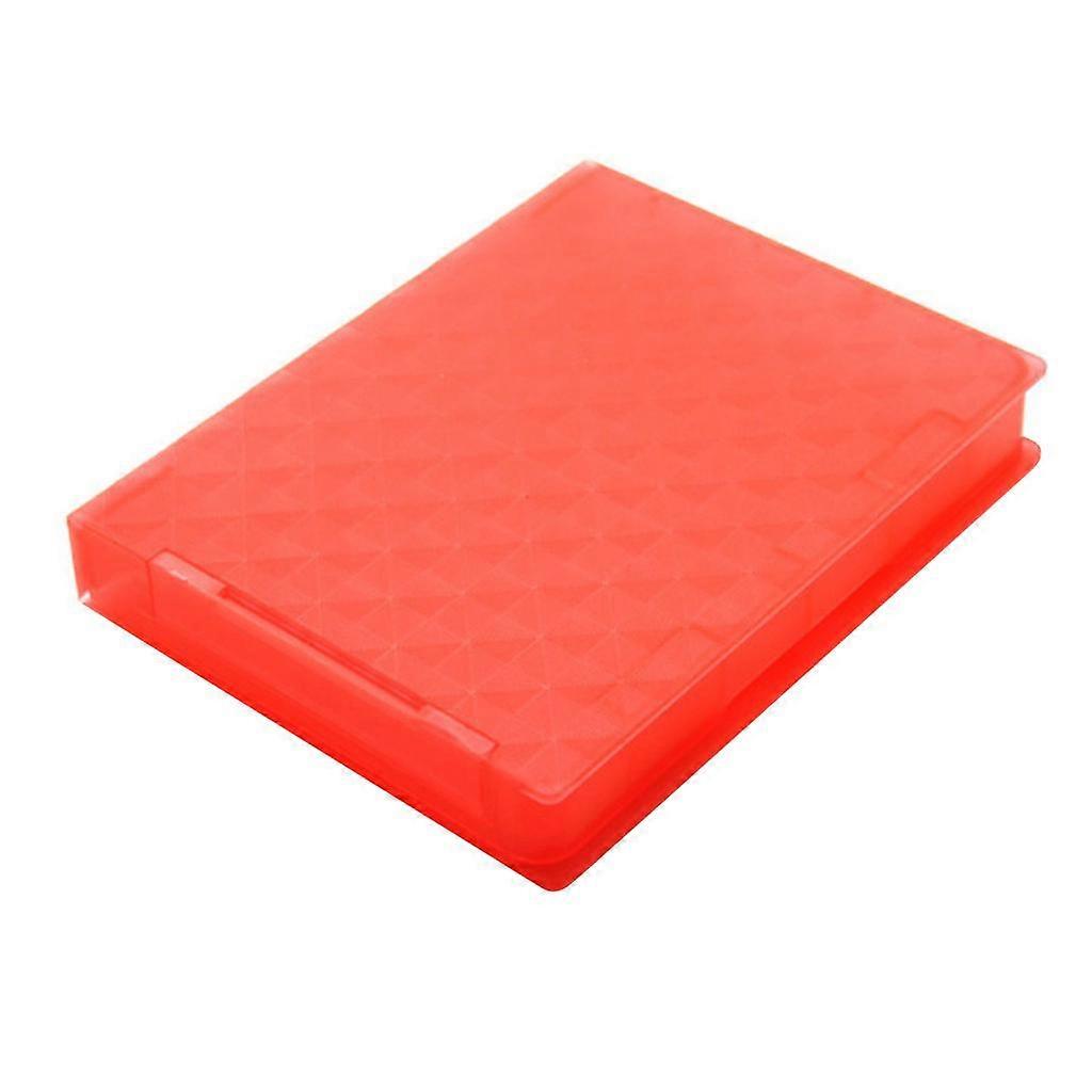 Red External 2.5" SATA Hard Drive Enclosure SSD HDD Portable Disk Case Cover